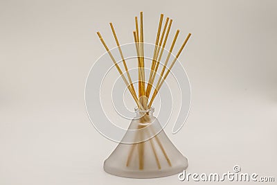 Air refresher bottle with sticks Stock Photo