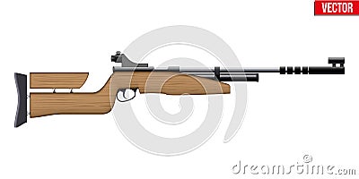 Air Rifle Equipment for Shooting Sport Vector Illustration