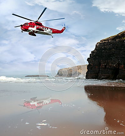 Air sea rescue coast search Editorial Stock Photo