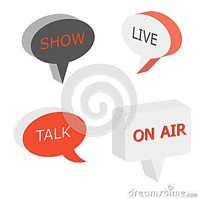 On Air sign, talk show symbol Vector Illustration