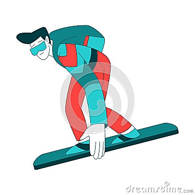 Air Sport with Man Character Sky Surfing on Board Perform Aerobatics During Freefall Vector Illustration Stock Photo