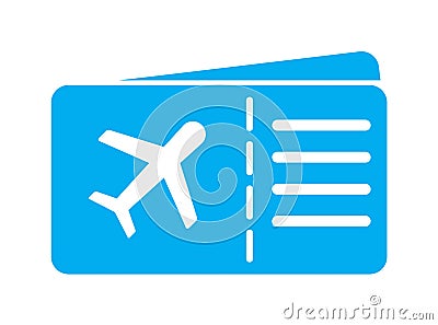 Flight ticket icon logo Vector Illustration