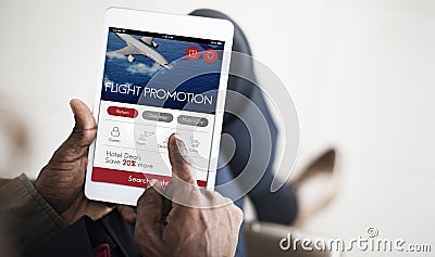 Air Ticket Flight Booking Concept Stock Photo