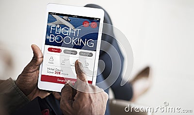 Air Ticket Flight Booking Concept Stock Photo