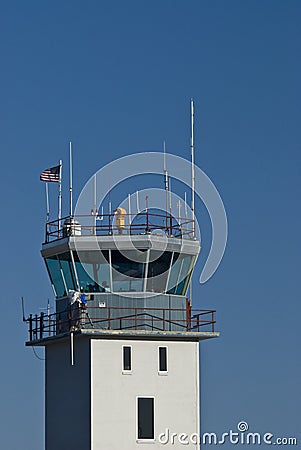 Air traffic control tower Stock Photo