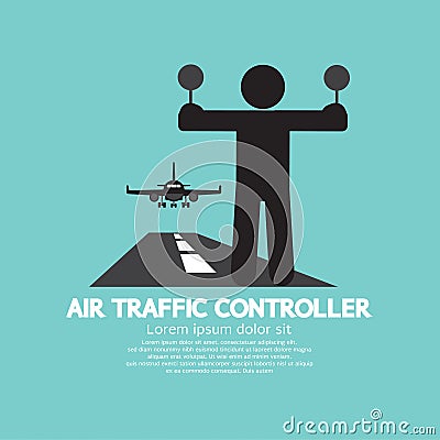 Air Traffic Controller Graphic Symbol Vector Illustration