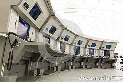 Air Traffic Services Authority control center no people Stock Photo