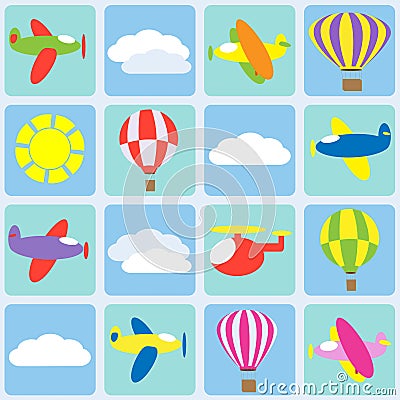 Air transportation Vector Illustration