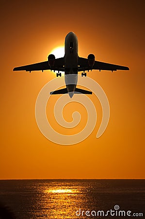 Air travel airplane Stock Photo