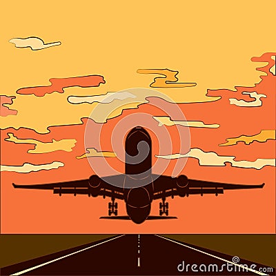 Air travel Vector illustration Background with colorful airplanes Vector Illustration