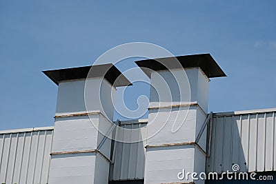 Air vent ducts, air conditioning and ventilation system Stock Photo