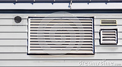 Air vent ducts for ventilation on wall Stock Photo