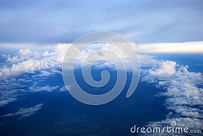 Air-view - cloudscape Stock Photo