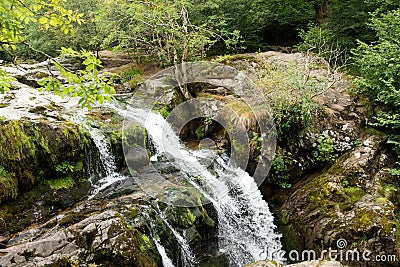 Aira Falls, in the Lake District, England, in August, 2022. Stock Photo