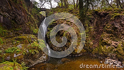 Aira Force Waterfall, Cumbria, England, United Kingdom Stock Photo