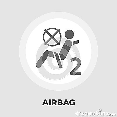 Airbag flat icon Vector Illustration