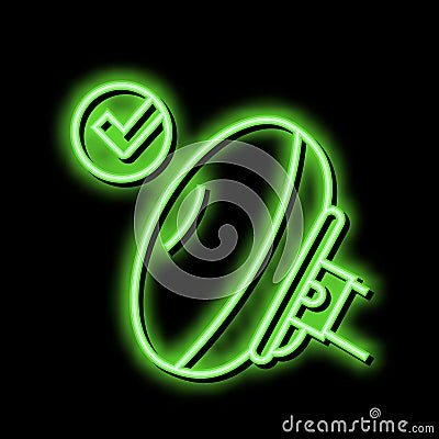 airbag testing car neon glow icon illustration Vector Illustration