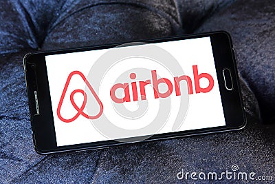 Airbnb logo Editorial Stock Photo