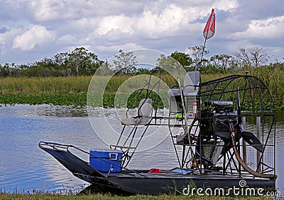 Airboat in the Florida Everglades Stock Photo