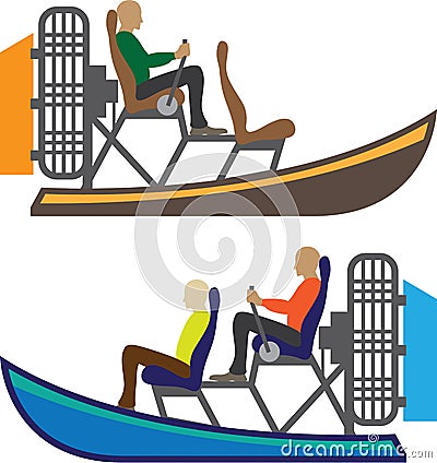 AirBoat Vector eps Vector Illustration