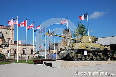 Airborne Museum Sainte-MÃ¨re-Ã‰glise Editorial Stock Photo