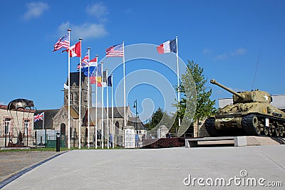 Airborne Museum Sainte-MÃ¨re-Ã‰glise Stock Photo