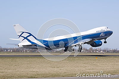 AirBridgeCargo boeing 747-8 takeoff Editorial Stock Photo