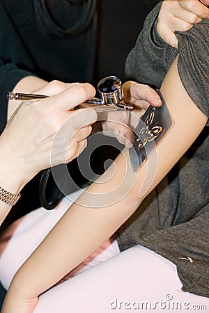 Airbrush Tattoo Stock Photo