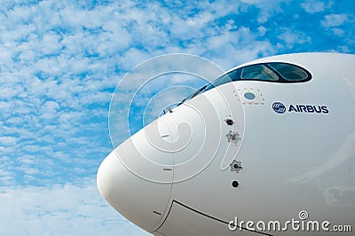 Airbus A350 at the Singapore Airshow 2014 Editorial Stock Photo