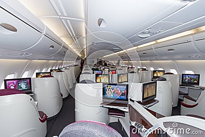 Airbus A380 Business Class Editorial Stock Photo