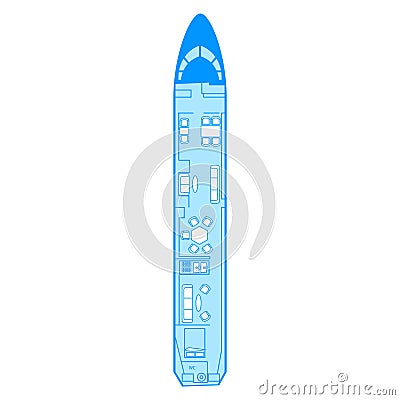 Airbus A319 CJ Aircraft Types PAX passengers seat chair scheme in airplane Stock Photo