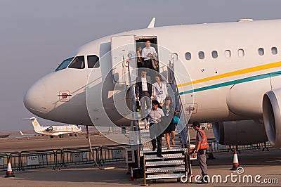 Airbus A 318 Elite business Jet Editorial Stock Photo