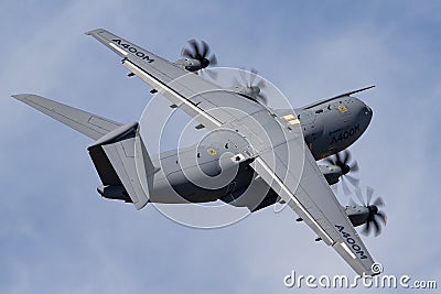 Airbus Military Airbus Defense and Space A400M Atlas four engined large military transport aircraft F-WWMZ. Editorial Stock Photo