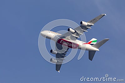 Airbus A380 Passenger Airliner, Warwickshire, England. Editorial Stock Photo