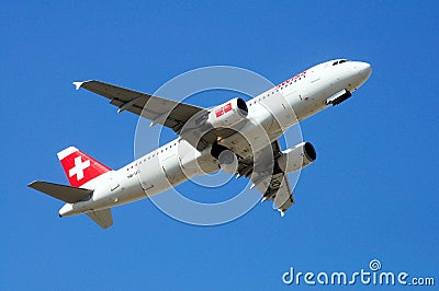 Airbus A320 Taking Off, Spain. Editorial Stock Photo