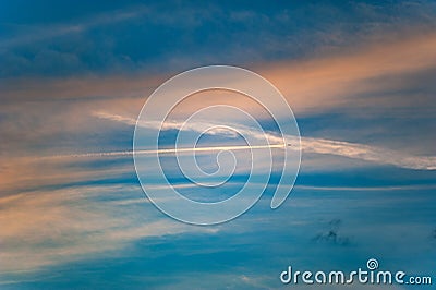 Aircraft on the background of the sky Stock Photo
