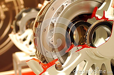 Aircraft brakes Stock Photo