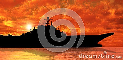 Aircraft carrier Stock Photo