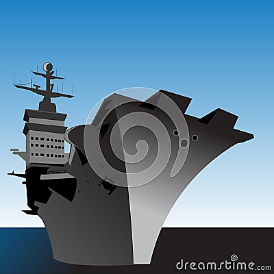 Aircraft carrier Vector Illustration