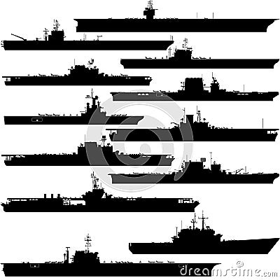 Aircraft carrier Vector Illustration