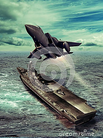 Aircraft carrier Stock Photo