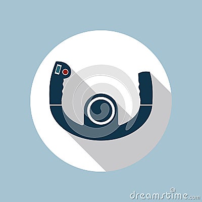 Aircraft Control Wheel Icon Vector Illustration