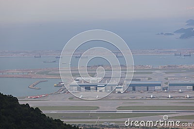Aircraft Engineering the air shed at Hong Kong International Airport 24 oct 2021 Editorial Stock Photo