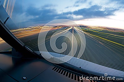 Aircraft Landing Stock Photo