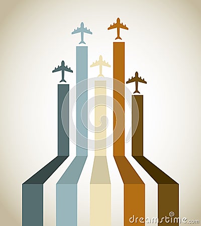 Aircraft line Vector Illustration