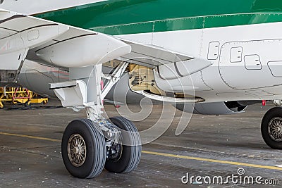 Aircraft Main Gear Editorial Stock Photo