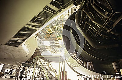 Aircraft maintenance Melbourne Australia Stock Photo