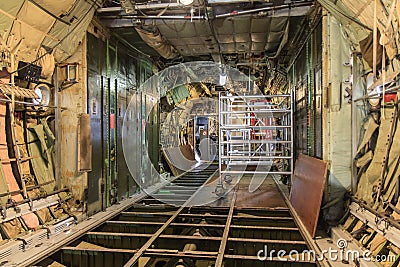 Aircraft maintenance Stock Photo