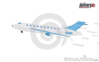 Aircraft - public transport design Vector Illustration