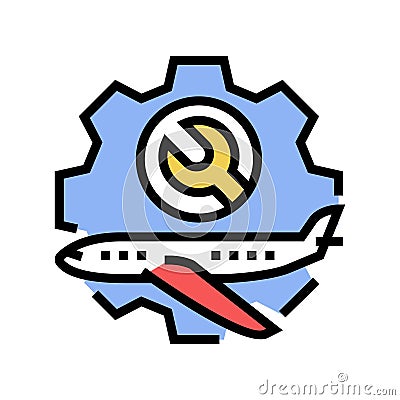 aircraft repair color icon vector illustration Vector Illustration